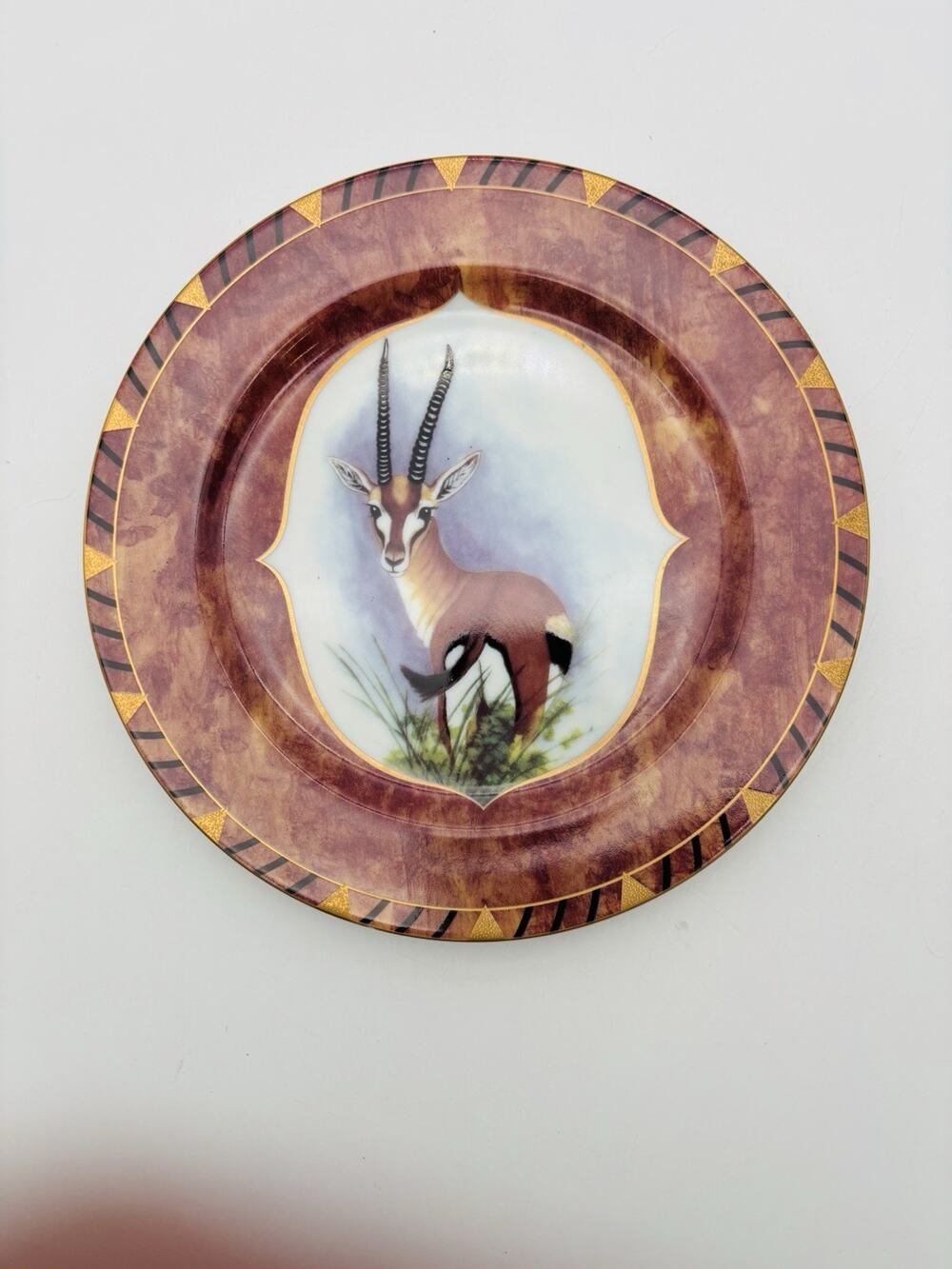 Vintage 1995 Lynn Chase African Portraits Gazelle Decorative Plate 9” VG Cond